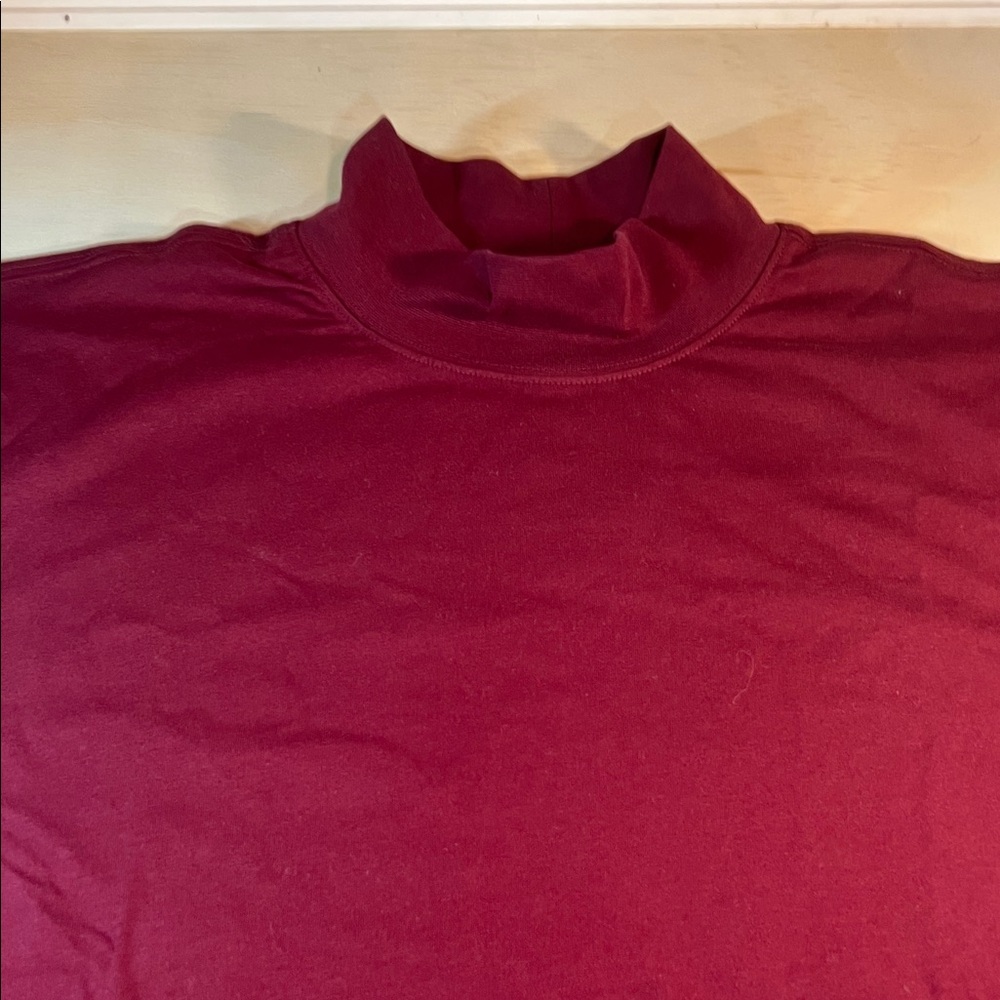 Lands' End Deep Cranberry Super-T Shirt Long Sleeve Nwot Mens Sz Xxl